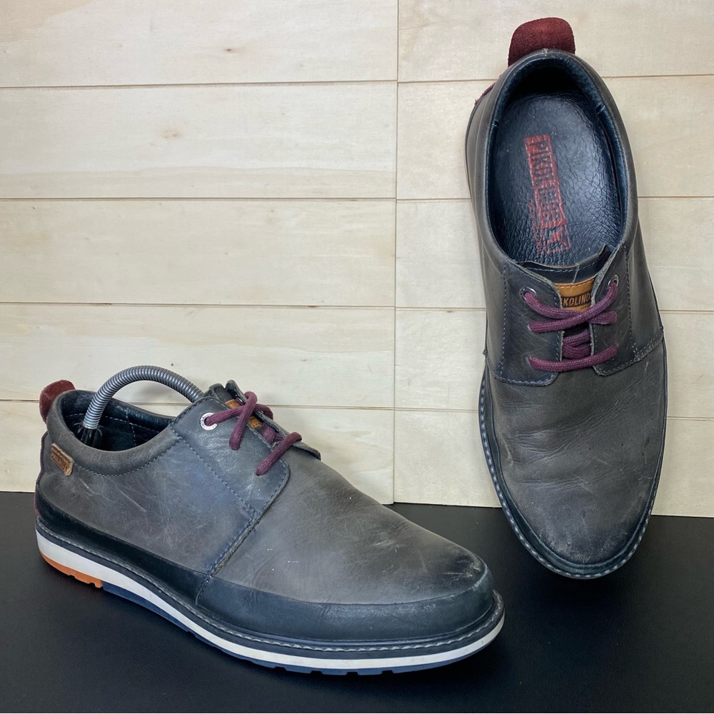 Pikolinos Berna Lace Up Grey Leather Men's Size 8.5 Shoes EU42 - Picture 11 of 11